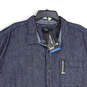 NWT Mens Gray Dk Denim Reducing Consumption Collared Button-Up Shirt Sz 4X image number 3