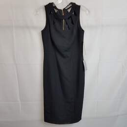 Eliza J women's black sleeveless sheath dress with cutouts size 2 nwt