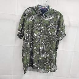 Ted Baker Green White Palm Print Men's Button Up Shirt Size 4