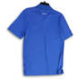 Mens Blue Short Sleeve Spread Collar Regular Fit Golf Polo Shirt Size Small image number 2