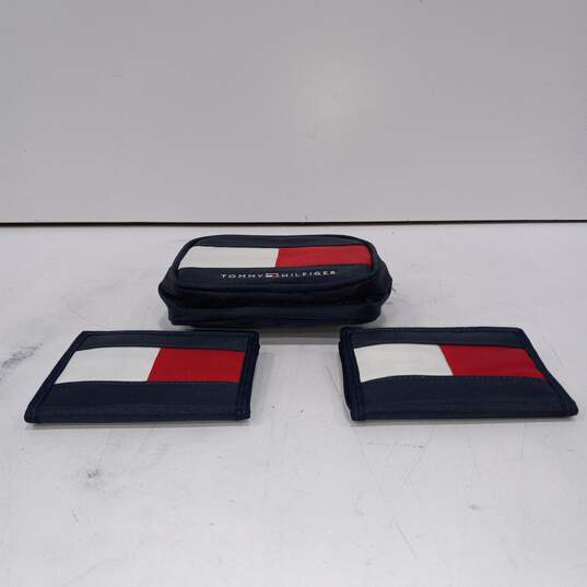 Tommy Hilfiger Blue, Red And White Travel Pouch And 2 Wallets image number 6