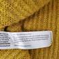 Eileen Fisher 50% Yak & Merino Wool Mustard Color Knit V-Neck Sweater Size S/P image number 4