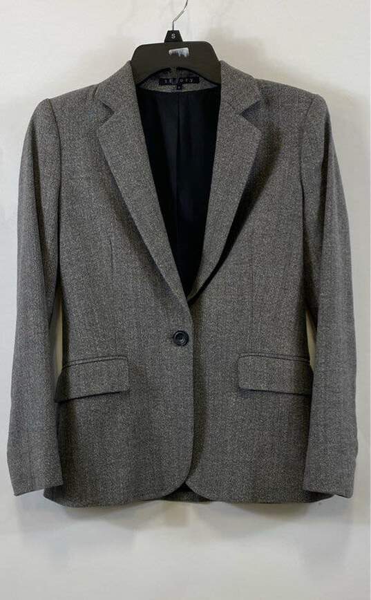 Theory Gray Suit Jacket - Size 0 image number 1