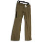 NWT Womens Brown Flat Front Straight Leg Slash Pocket Ankle Pants Size 4 image number 1