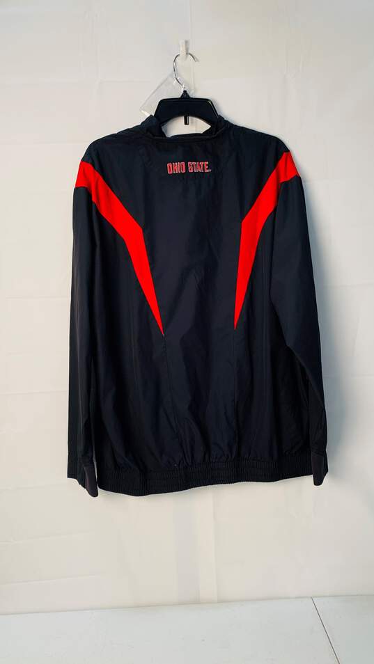 Men's Black/Red Ohio State Athletics Jacket Size: L image number 1