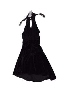 NWT Womens Black Halter Strap Sleeveless Fit & Flare Dress Size 3 alternative image