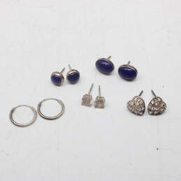 Assortment of 5 Pairs Sterling Silver Earrings - 4.5g