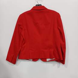 Talbots Women's Red Three Button Blazer Jacket Size 4 alternative image