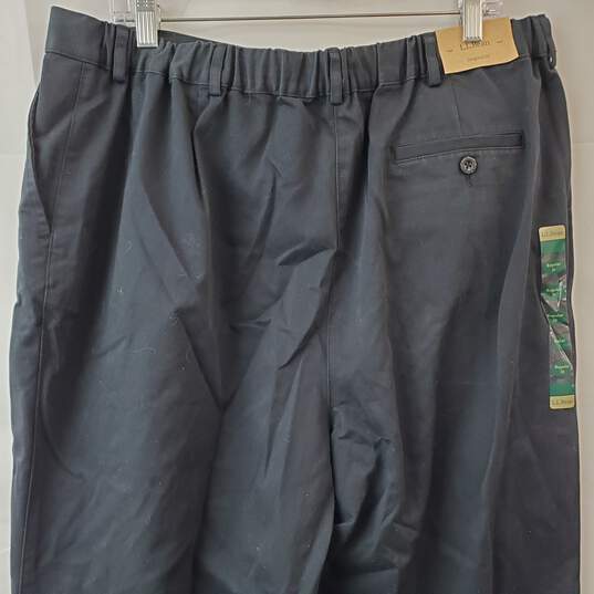 L.L. Bean Black Wrinkle Free Cotton Regular Women's 20 Pants NWT image number 2