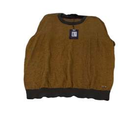 NWT Mens Brown Short Sleeve Crew Neck Knitted Pullover Sweater Size 3XL alternative image