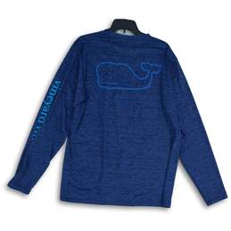 Vineyard Vines Mens Blue Heather Crew Neck Long Sleeve Pullover T-Shirt Size M alternative image