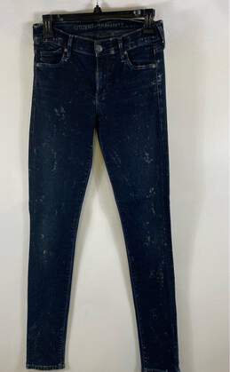 Citizens of Humanity Womens Blue Acid Wash Pockets Skinny Leg Jeans Size 28