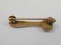 VNTG 10K Yellow Gold Seed Pearl Hammer Pin 1.3g image number 4