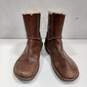 Ugg Women's S/N 3336 Brown Leather Lillie Sheepskin Winter Boots Size 10 image number 1