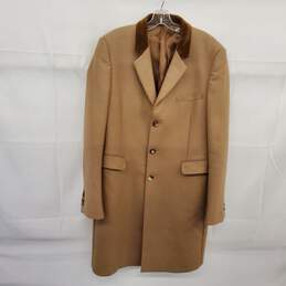 Alexander McQueen Camel Hair Overcoat Men's Size 54R w/Tags AUTHENTICATED