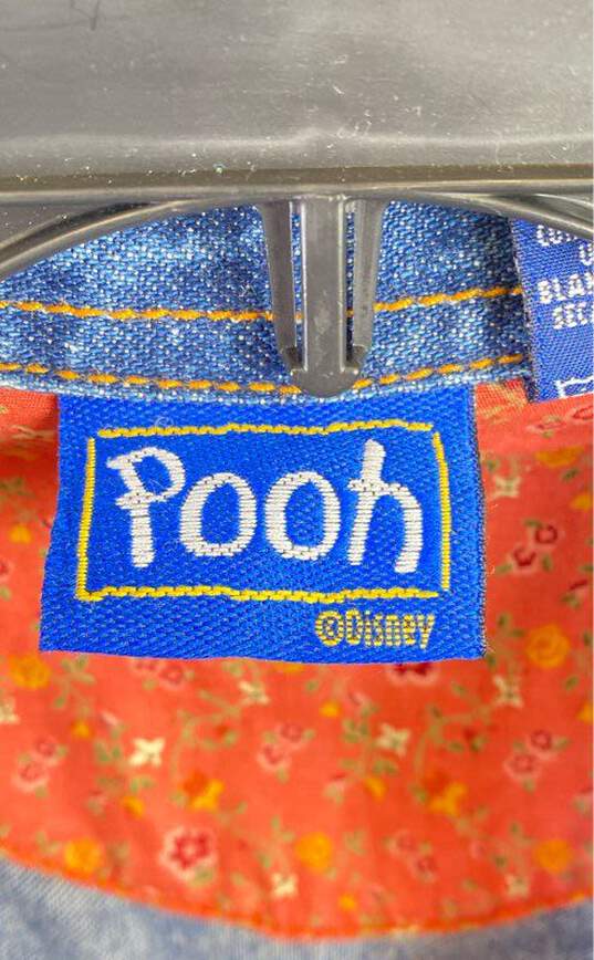 Disney Blue Vintage Pooh Denim Patch Vest - Size Large image number 3