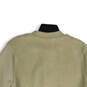 NWT Womens Beige Fleece Long Sleeve Full-Zip Bomber Jacket Size XL image number 4