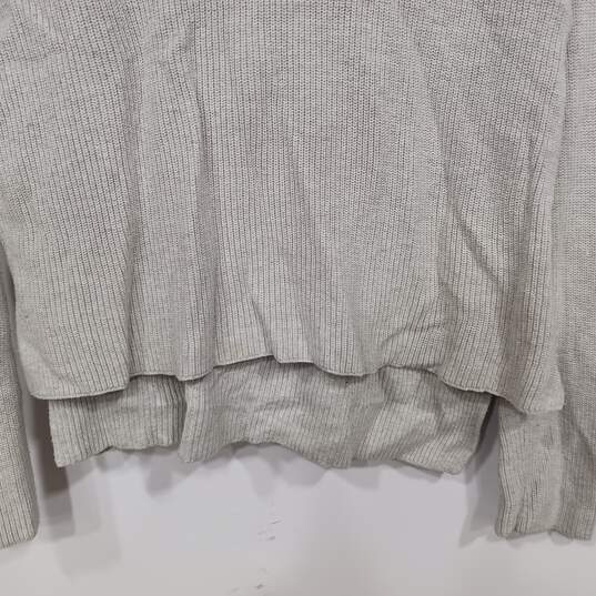 Gray Hooded Pullover Sweater Size XS image number 4