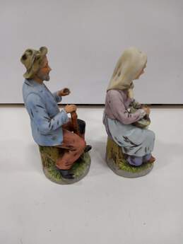 2 Vintage Homco Porcelain Figurines Home Decor Collecticles