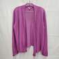 Eileen Fisher WM's Open Knit Pink 100% Linen Cardigan Open Sweater Size L image number 1