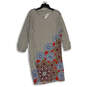 NWT Womens Multicolor Floral Round Neck Pullover Shift Dress Size 4 image number 1