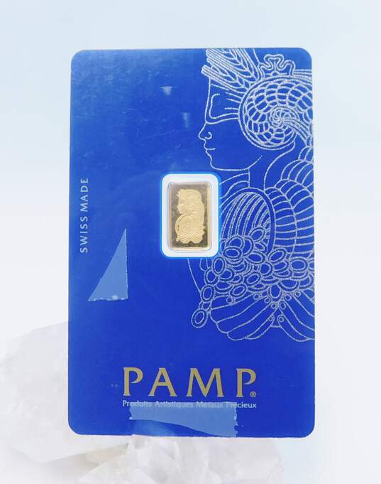 PAMP 999 Fine Gold 1 Gram Suisse Certificate 7.3g image number 1