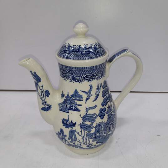 White & Blue Churchill Pitcher image number 1