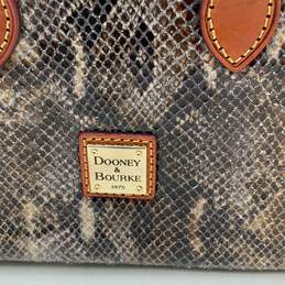 Dooney & Bourke Womens Brown Snake Print Double Handle Tote Handbag alternative image