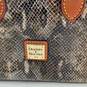 Dooney & Bourke Womens Brown Snake Print Double Handle Tote Handbag image number 2