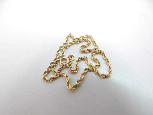 14K Gold Twisted Rope Chain Bracelet 1.5g image number 1