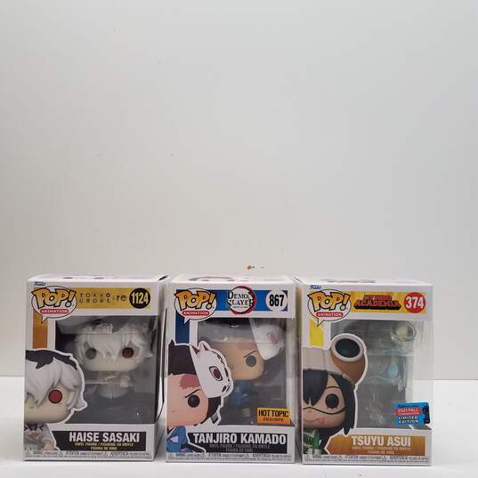 Bundle of 3 Funko Pop! Animation Assorted Figures #374, 867, and 1124 image number 1