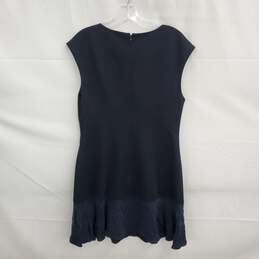 Rebecca Taylor Navy Zip Back Sleeveless Dress NWT Size 12 alternative image