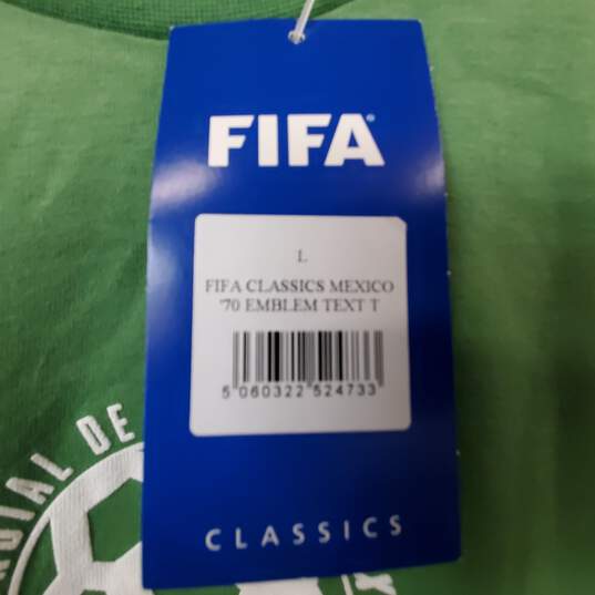 FIFA Classics Mexico 70 Sage Green T-Shirt Men's L NWT image number 2