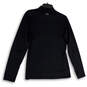 Mens Black Coldgear Mock Neck Long Sleeve Activewear Pullover T-Shirt Sz L image number 2