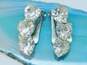Vintage Weiss & Kramer Silvertone Icy Clear Rhinestones Marquise Zigzag & Cluster Clip On Earrings Variety 21.1g image number 3