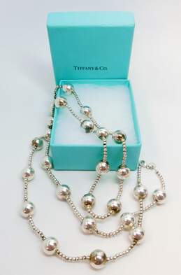Tiffany & Co. 925 Ball Beaded Necklace 50.8g