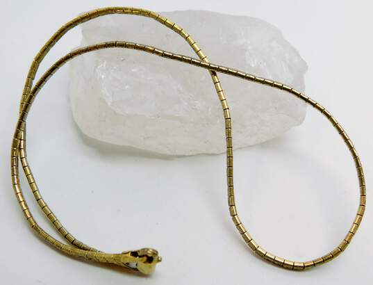 Artisan 925 & Vermeil Etched Omega Twisted & Herringbone Chain Necklaces Variety image number 2