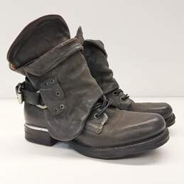 A.S. 98 Simon Leather Fold Boots Smoke 5.5