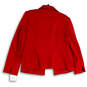NWT Womens Red Long Sleeve Collared Pockets Open Front Jacket Size 16 image number 2