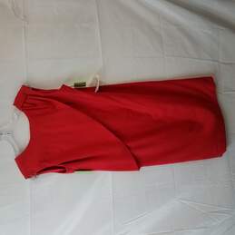 Warren Petites Red Sleeveless Button Down Midi Dress alternative image