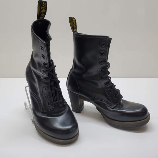 Dr. Marten’s Darcie Black High Heel Boots Sz 7 image number 1