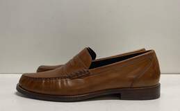 Cole Haan Brown Leather Pinch Grand Moc Toe Penny Loafers Men's Size 10.5