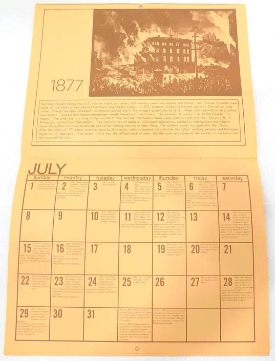 Vintage Workers' History Calendar 1973 By The Revolutionary Union image number 5