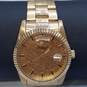 Stauer 24867 999.9 Gold Foil Dial 40mm Quartz Analog Day & Date Watch 134.0g image number 1