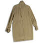 Womens Tan Mock Neck Long Sleeve Welt Pocket Full-Zip Overcoat Size X-Large image number 2