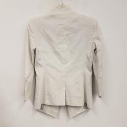 Womens White Long Sleeve Pockets Single Breasted Blazer Jacket Size 4 alternative image