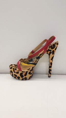 Alejandra G Platform Calf Hair Leopard Print Heels Multicolor 6.5 alternative image
