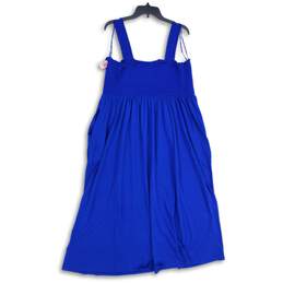 NWT Old Navy Womens Blue Sleeveless Square Neck Fit & Flare Dress Size XXL alternative image