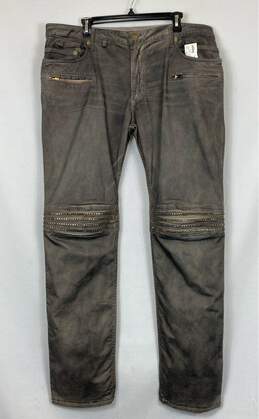 Robins Jean Men Gray Motard Jeans - Size 38
