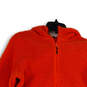 Womens Orange Blocktech Sherpa Windproof Full-Zip Hoodie Size Medium image number 1